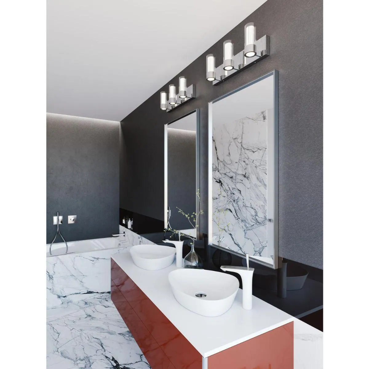 Delphia 20 in. 3 Lights LED Vanity Light Polished Chrome finish