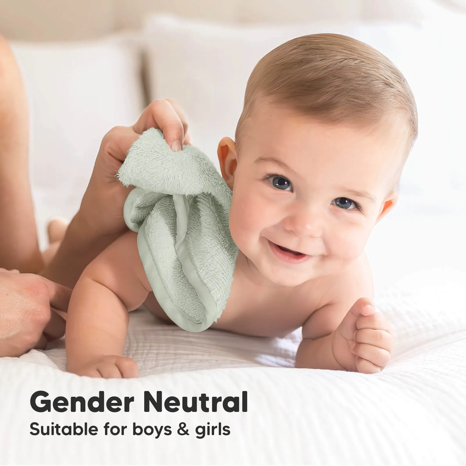 Deluxe Baby Washcloths (Stone/Dove)