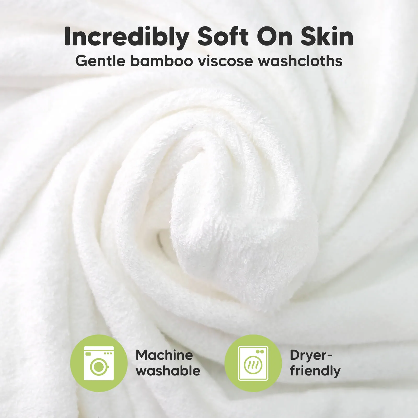 Deluxe Baby Washcloths (Stone/Dove)