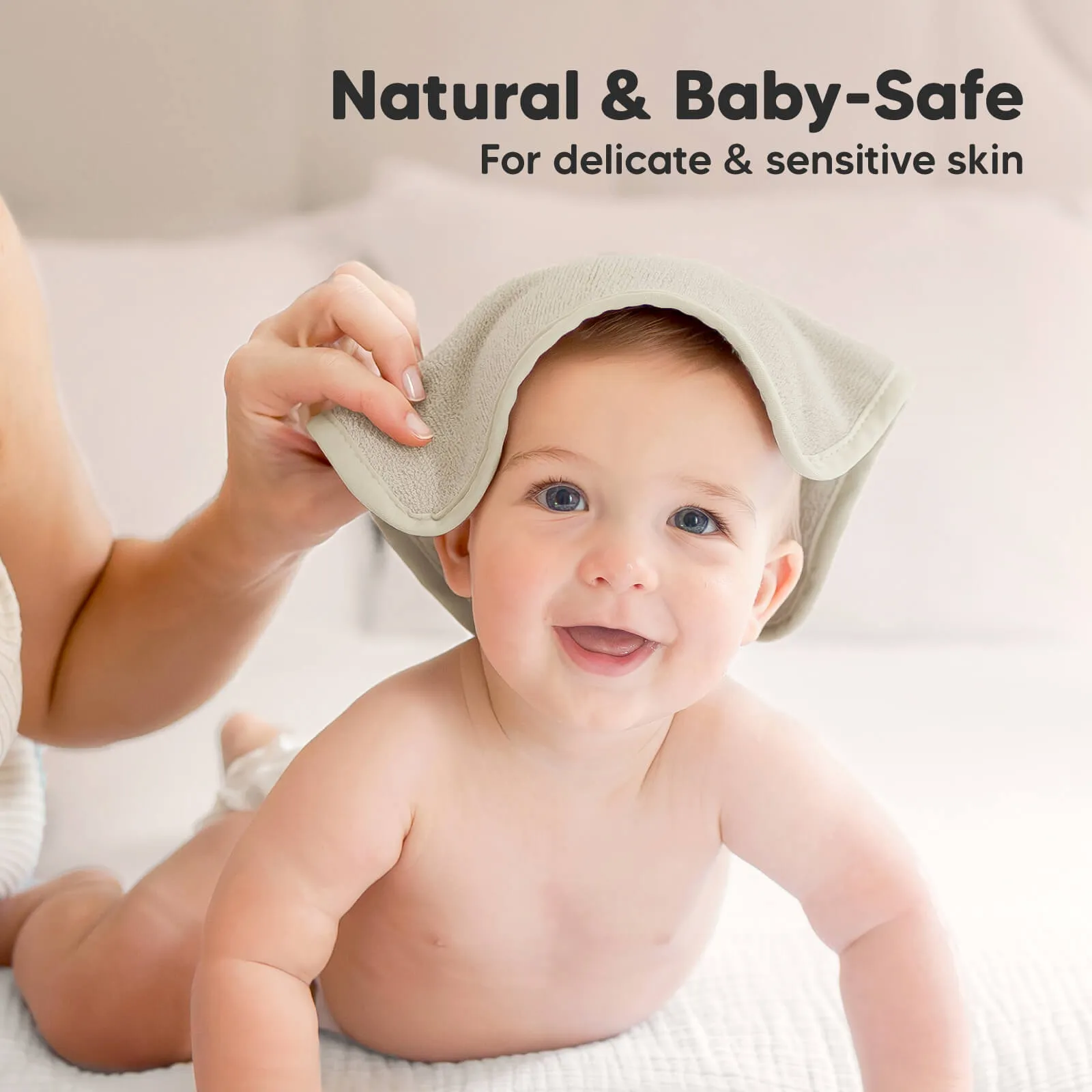 Deluxe Baby Washcloths (Stone/Dove)