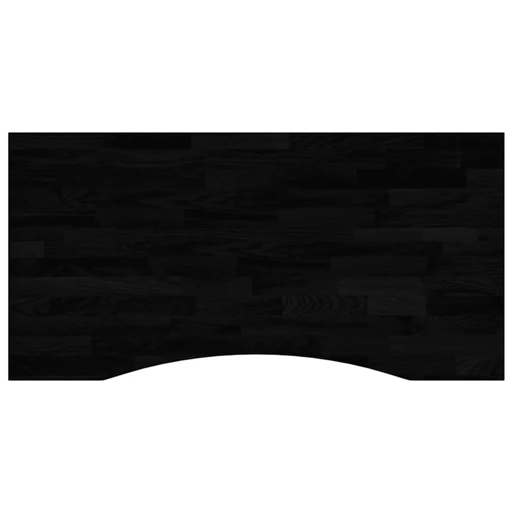 Desk Top Dark Brown 100x60x2.5 cm Solid Wood Oak Rectangular