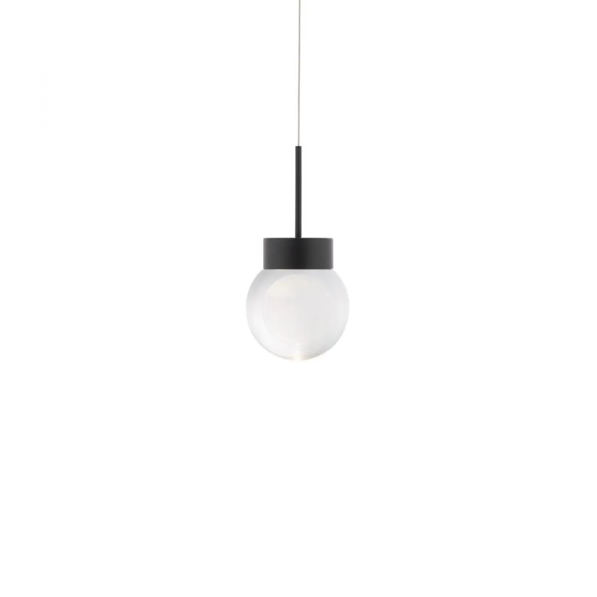 Double Bubble 5 in. LED Pendant Light Black Finish