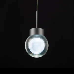 Double Bubble 5 in. LED Pendant Light Black Finish