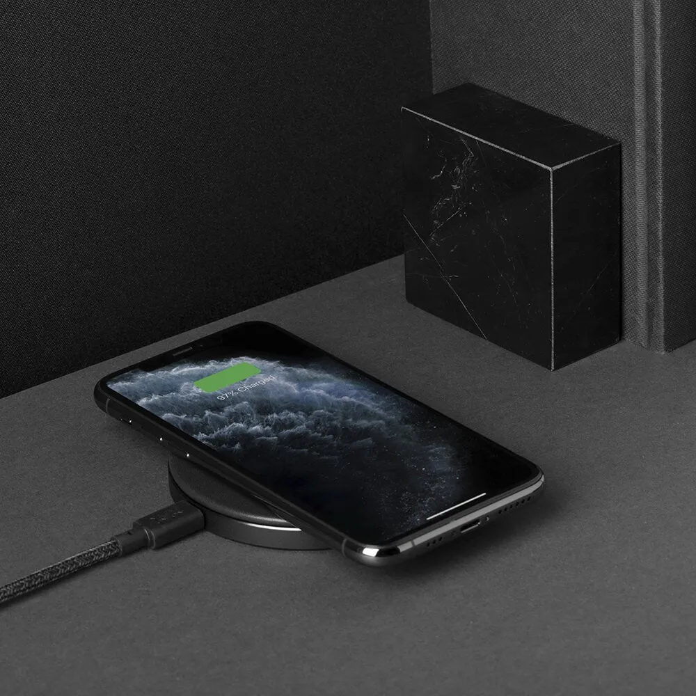 Drop Wireless Charger Leather (Black)