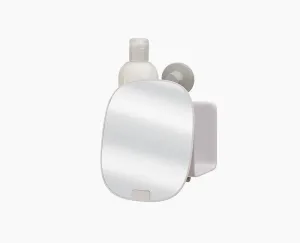 EasyStore™ White Shower Shelf with Adjustable Mirror