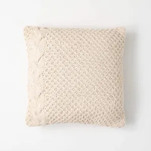 Ecru Cable Knit Pillow