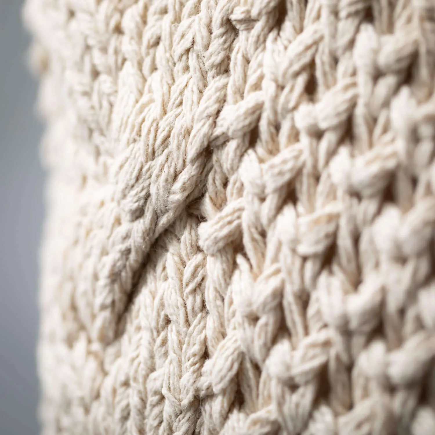 Ecru Cable Knit Pillow