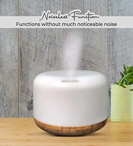 EKAM 400ml 7 Mood Changing LED Light Cool Mist Humidifier Aroma Diffuser Ideal for Home Office Bedroom Gym Shop Wardrobe, 6Hr Continuous Runtime, Auto Shut Off, One Year Warranty