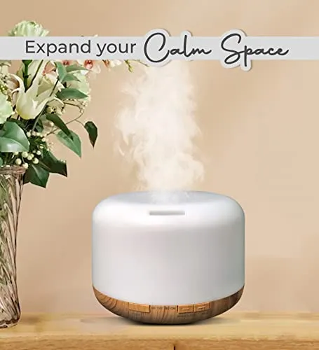 EKAM 400ml 7 Mood Changing LED Light Cool Mist Humidifier Aroma Diffuser Ideal for Home Office Bedroom Gym Shop Wardrobe, 6Hr Continuous Runtime, Auto Shut Off, One Year Warranty