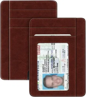 Fintie Slim Minimalist Front Pocket Wallet, RFID Blocking Credit Card Holder Card Cases with ID Window for Men Women