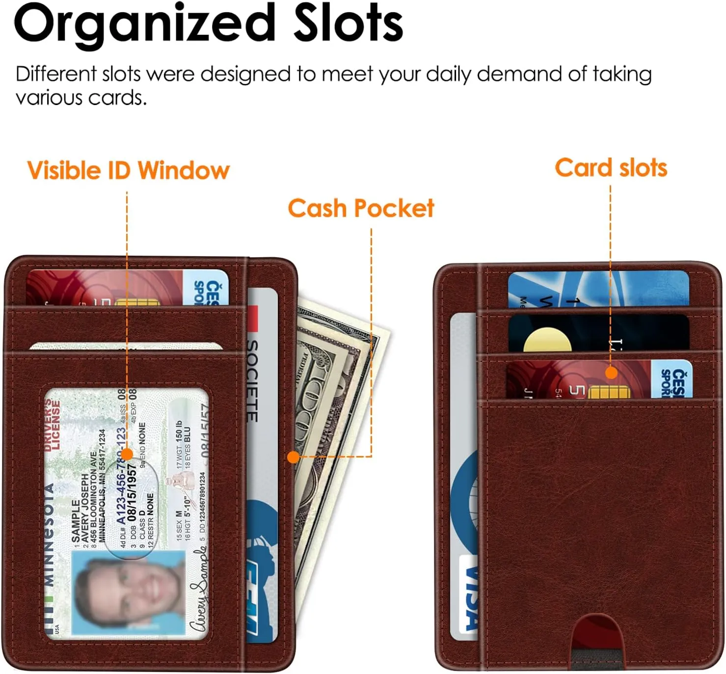 Fintie Slim Minimalist Front Pocket Wallet, RFID Blocking Credit Card Holder Card Cases with ID Window for Men Women