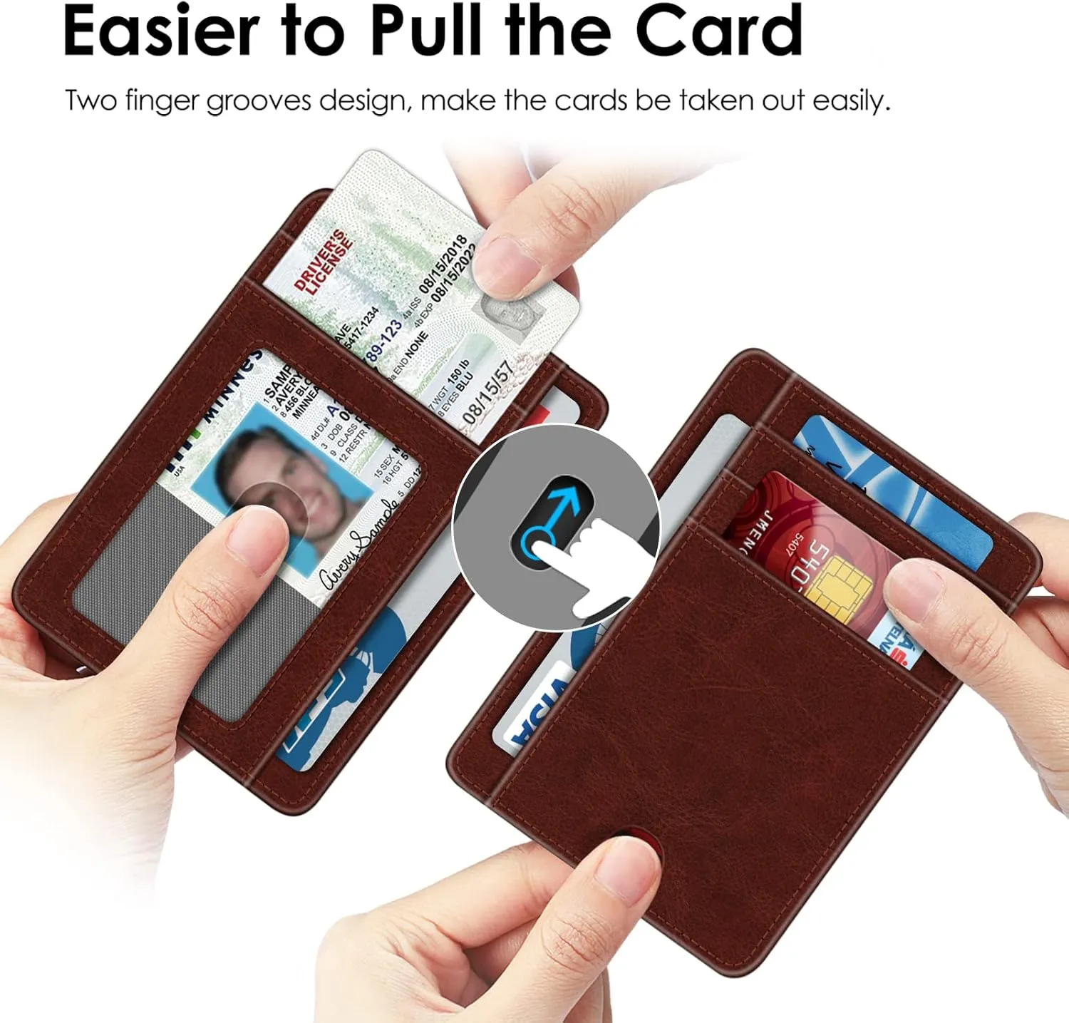Fintie Slim Minimalist Front Pocket Wallet, RFID Blocking Credit Card Holder Card Cases with ID Window for Men Women