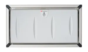 FOUNDATIONS® Model 5240259 Recess-Mounted, Horizontal-Folding Baby Changing Station with Stainless Steel Flange