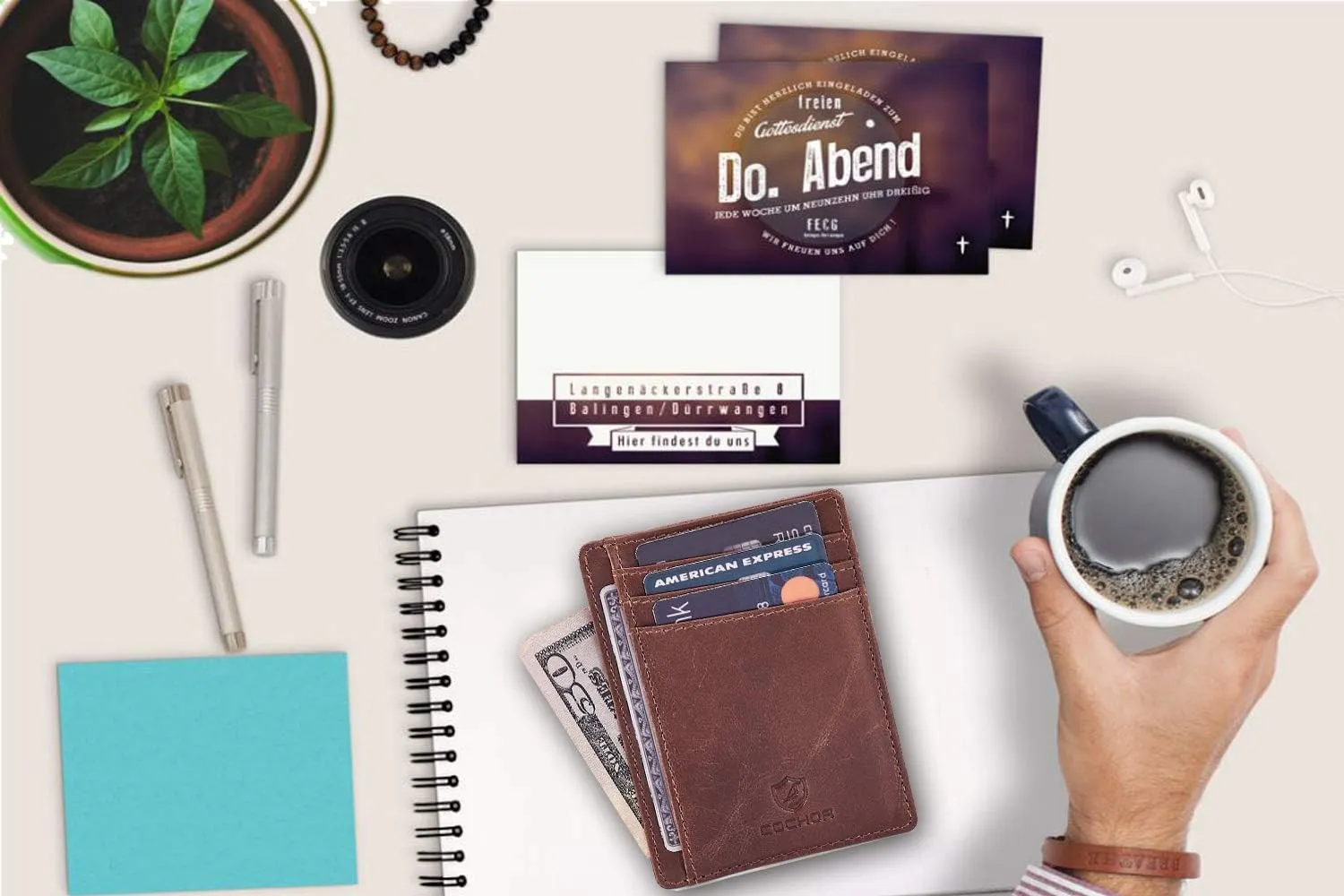 Front Pocket Wallet for Men Women Slim Minimalist Real Leather RFID Blocking Credit Card Holder