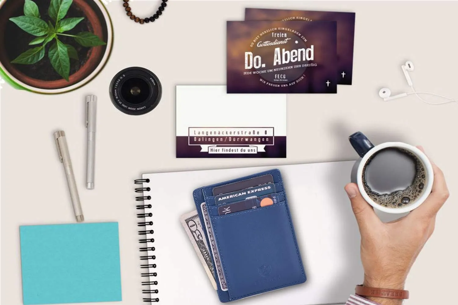 Front Pocket Wallet for Men Women Slim Minimalist Real Leather RFID Blocking Credit Card Holder