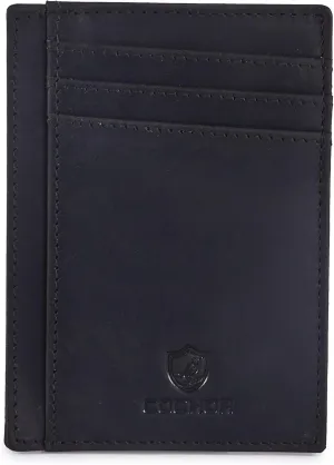Front Pocket Wallet for Men Women Slim Minimalist Real Leather RFID Blocking Credit Card Holder