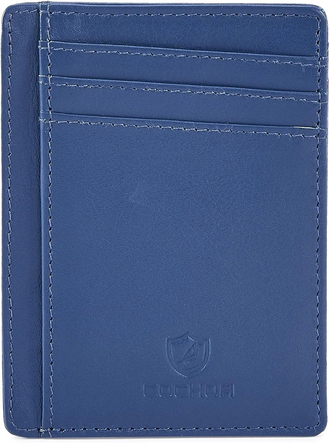 Front Pocket Wallet for Men Women Slim Minimalist Real Leather RFID Blocking Credit Card Holder