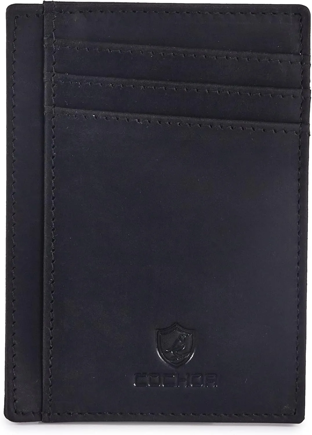 Front Pocket Wallet for Men Women Slim Minimalist Real Leather RFID Blocking Credit Card Holder