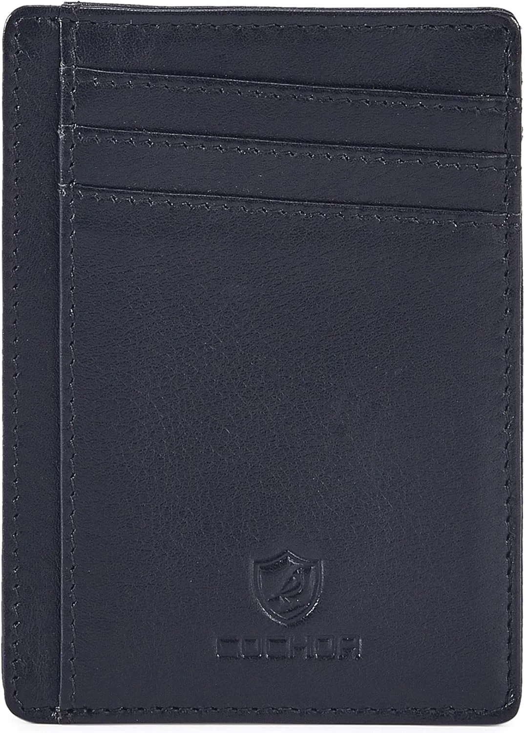 Front Pocket Wallet for Men Women Slim Minimalist Real Leather RFID Blocking Credit Card Holder