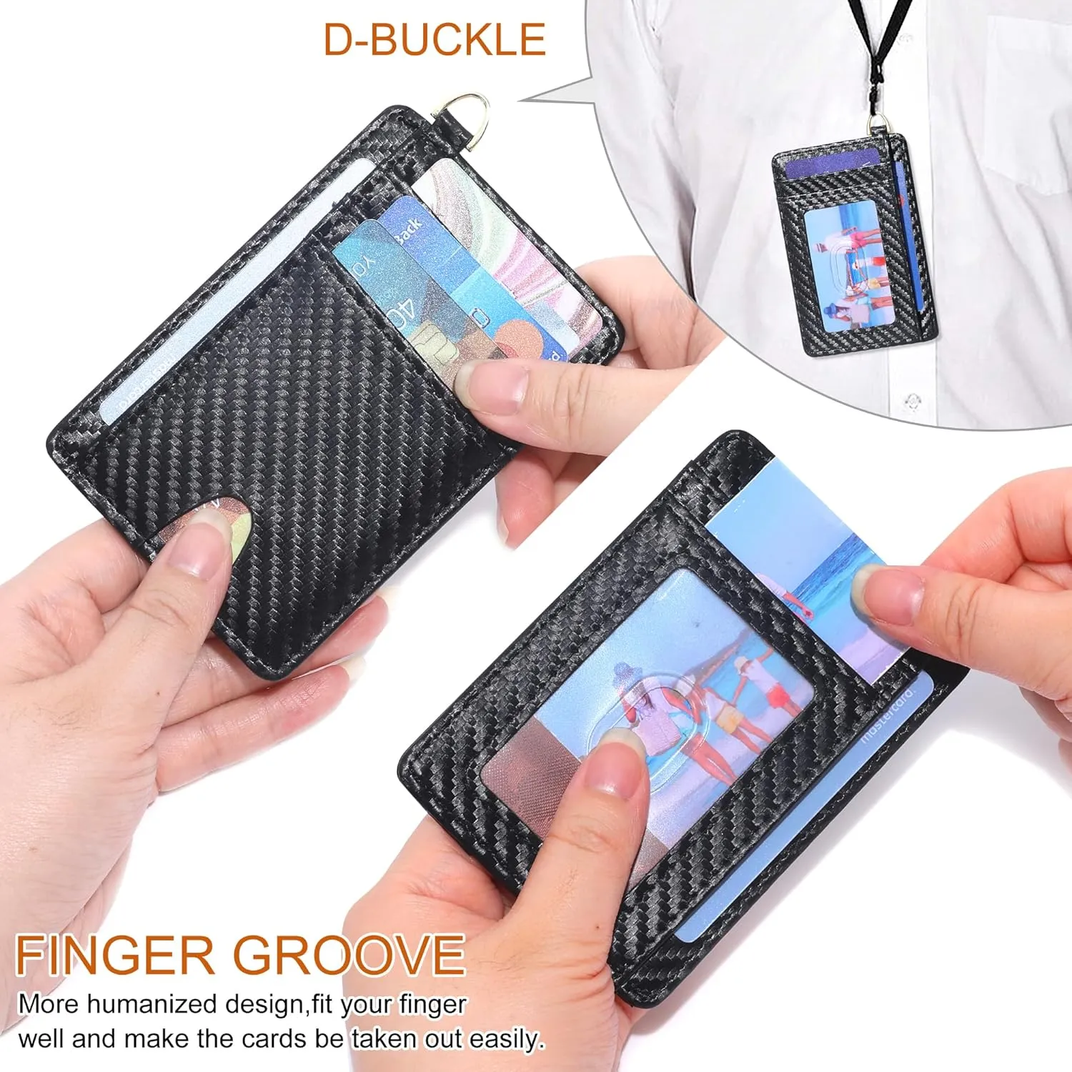 GEEAD Slim Minimalist Front Pocket RFID Blocking Card Holder Wallets for Men & Women
