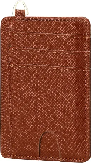 GEEAD Slim Minimalist Front Pocket RFID Blocking Card Holder Wallets for Men & Women
