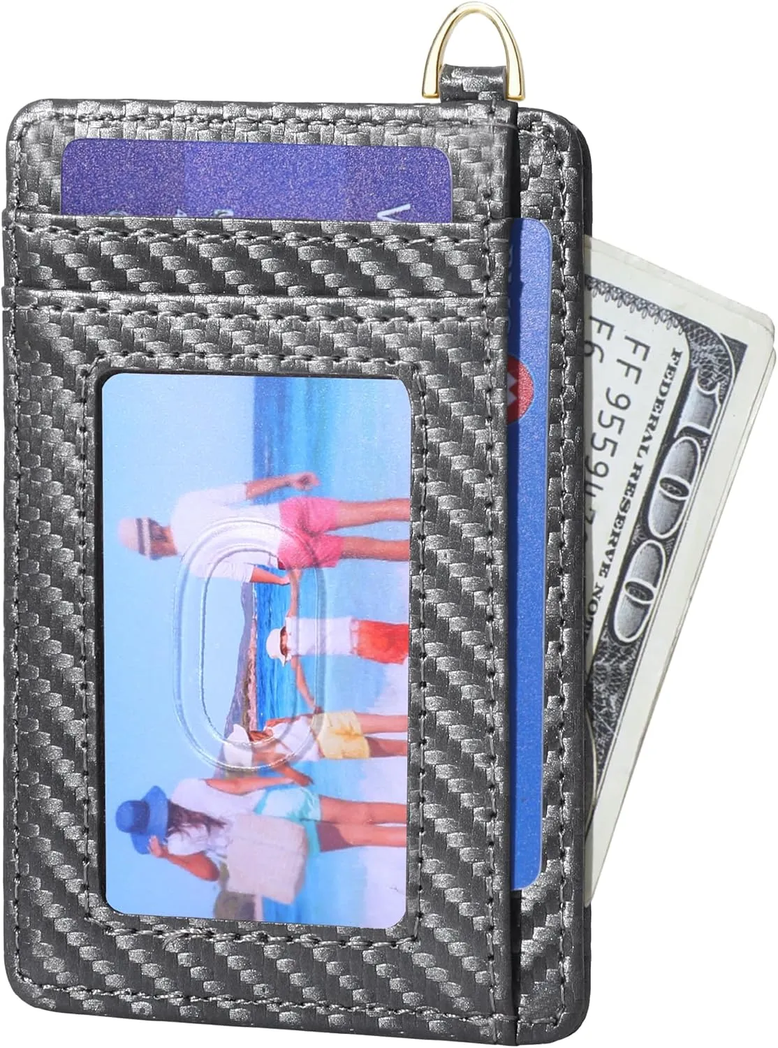 GEEAD Slim Minimalist Front Pocket RFID Blocking Card Holder Wallets for Men & Women