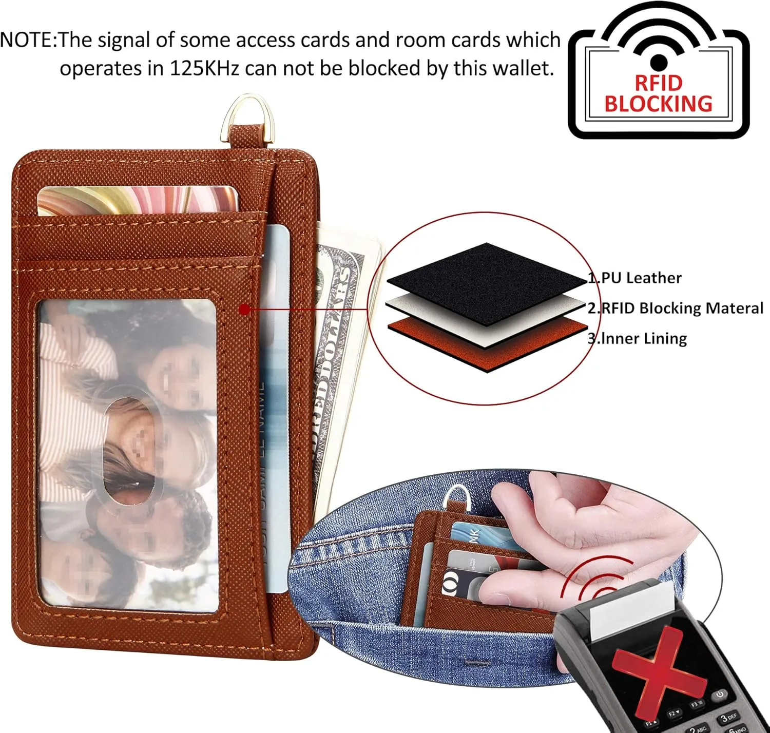 GEEAD Slim Minimalist Front Pocket RFID Blocking Card Holder Wallets for Men & Women