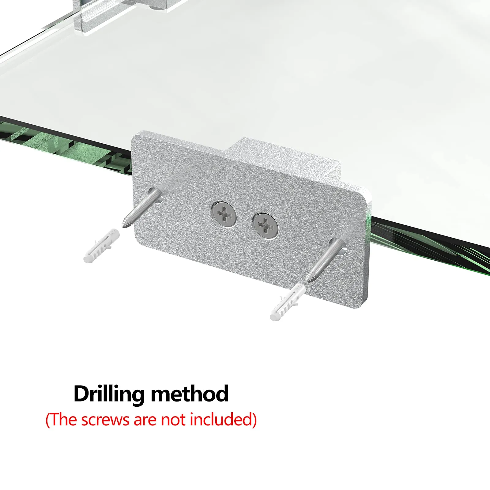 GeekDigg 2 Pack Aluminum Brackets for Shower Caddy Shelf Bathroom Floating Shelves