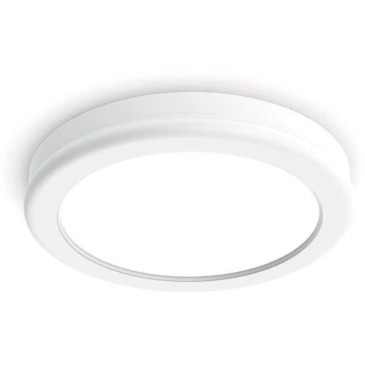 Geos 11 in. LED Disk Light 3000K White Finish