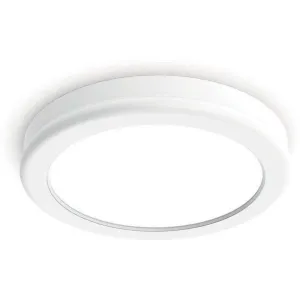 Geos 11 in. LED Disk Light 3000K White Finish