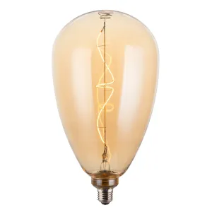 Giant LED Soft Filament Dimmable Bulb - 4W E27 S173 - Amber