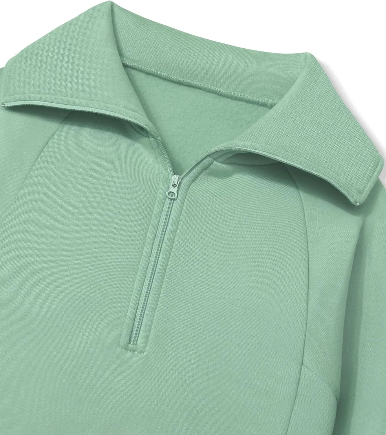 Girls Clothes 7-14Y Solid Color Half Zip Pullover Sweatshirt Fleece Lined Kids Sweatpants