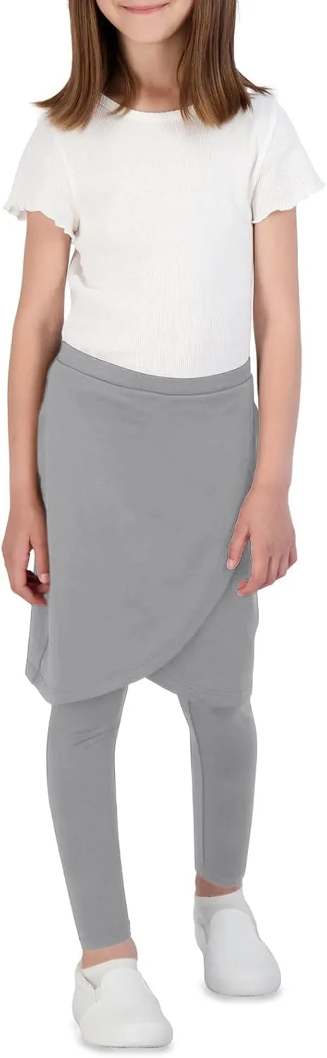 Girls High Elastic Waist Skirts Pants Kids Cute Active Golf Tennis Skorts Leggings