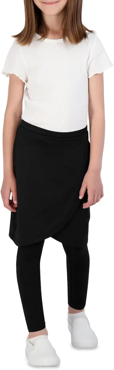 Girls High Elastic Waist Skirts Pants Kids Cute Active Golf Tennis Skorts Leggings