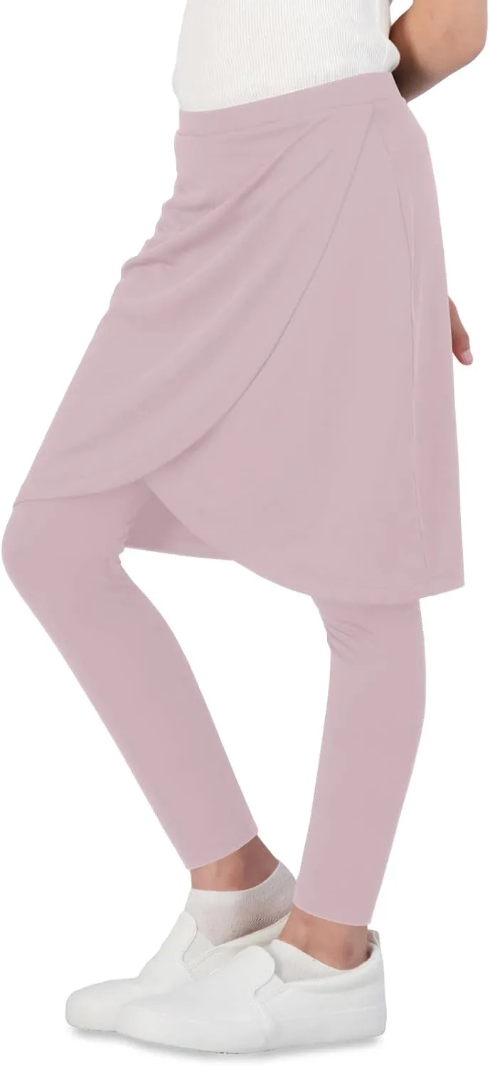 Girls High Elastic Waist Skirts Pants Kids Cute Active Golf Tennis Skorts Leggings