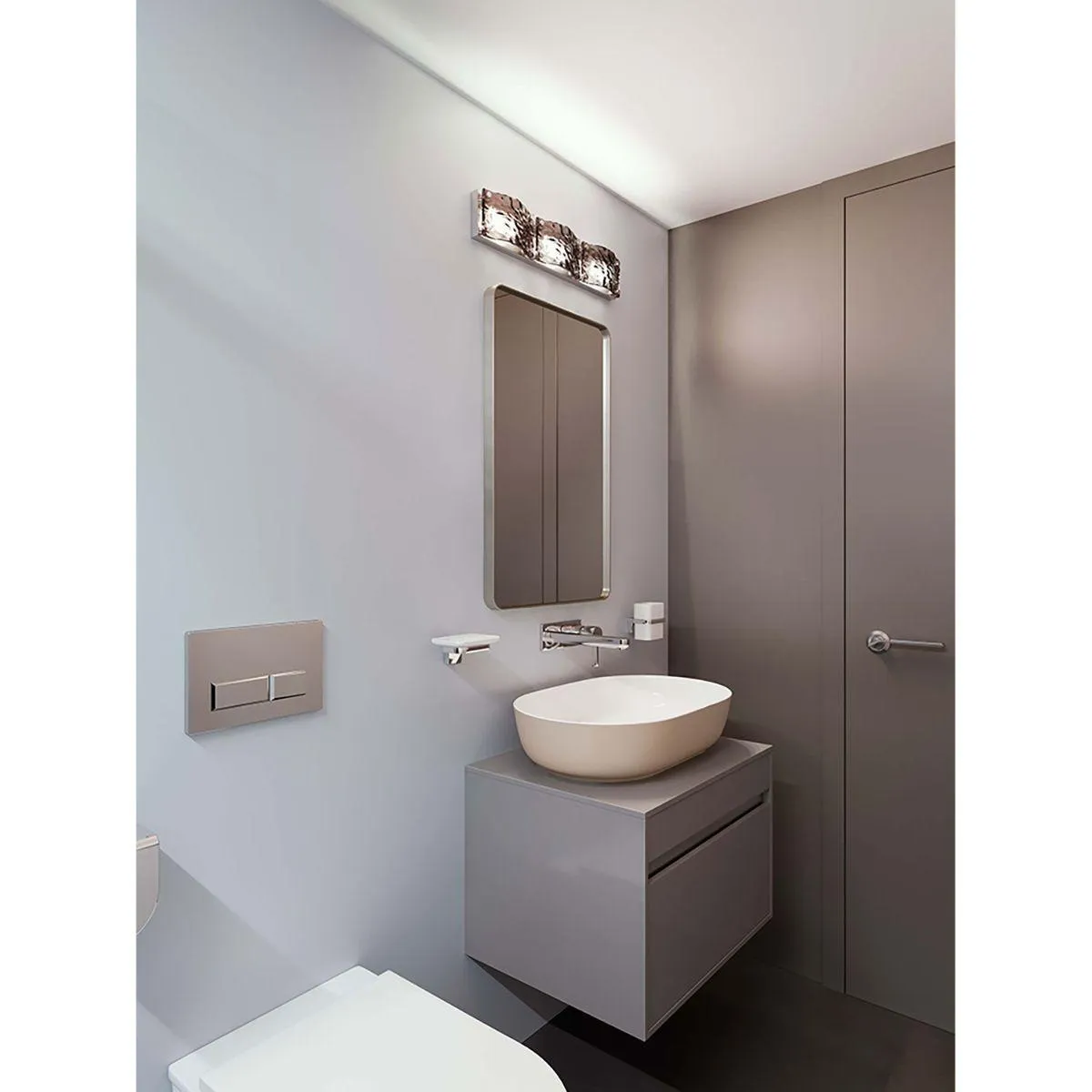 Glacier 22 in. 3 lights LED Vanity Light Polished Chrome finish