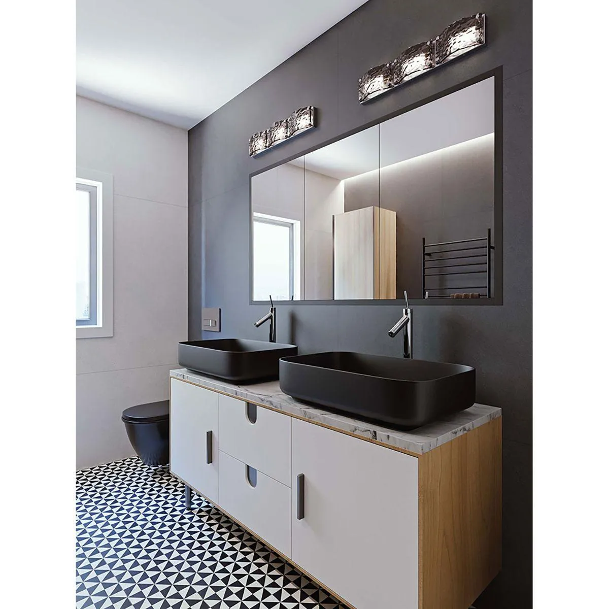 Glacier 22 in. 3 lights LED Vanity Light Polished Chrome finish