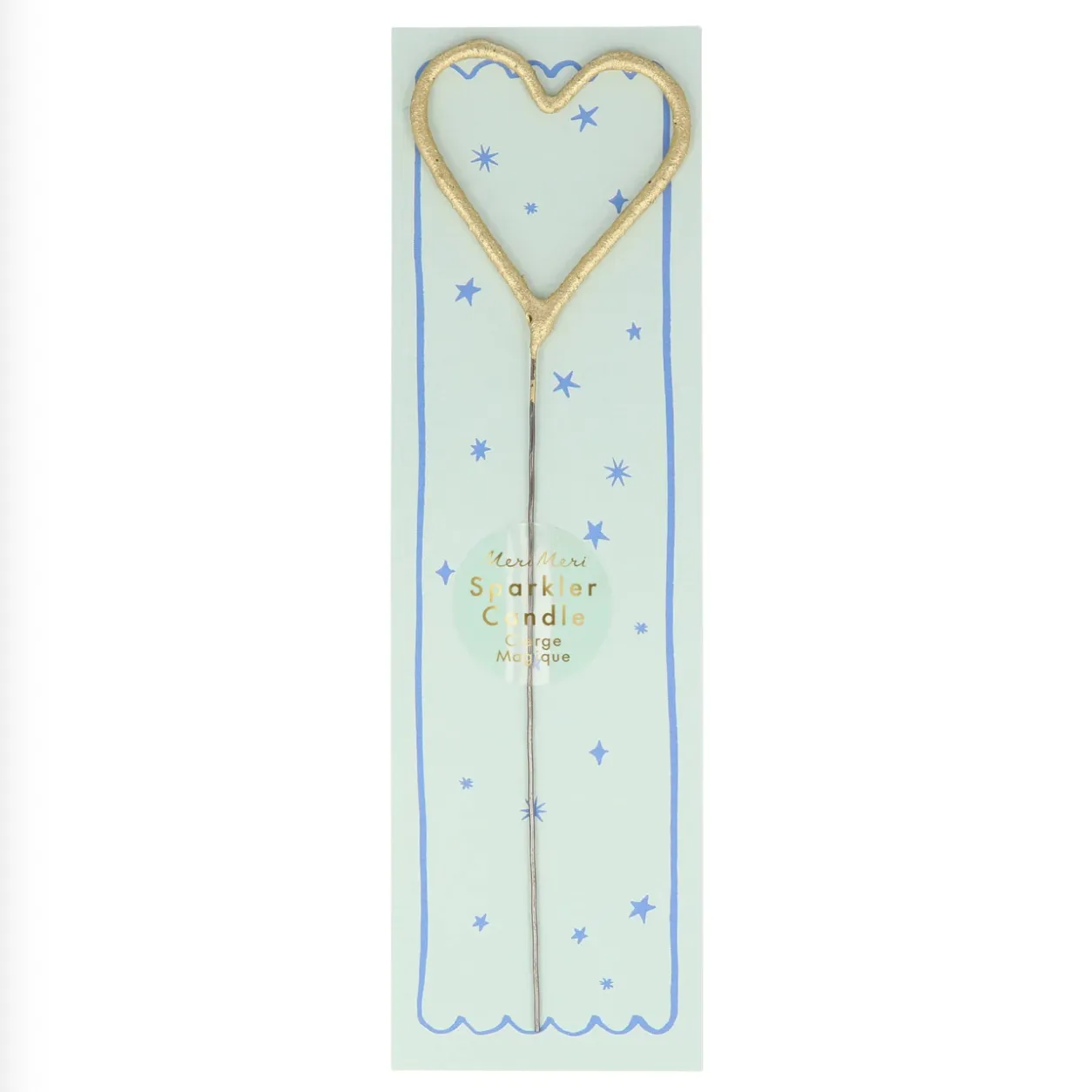 Gold Sparkler Heart Candle