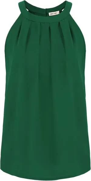 GRACE KARIN Sequin Halter Tops for Women Sleeveless Dressy Sparkle Tank Camisole Tops Party Club Cocktail Vest Shirt