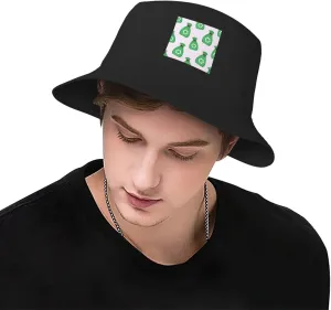 Green Garbage Bag Seamless Pattern Bucket Hat for Men Women Boonie Hat Outdoor Summer Vacation Beach Travel Fishing Cap