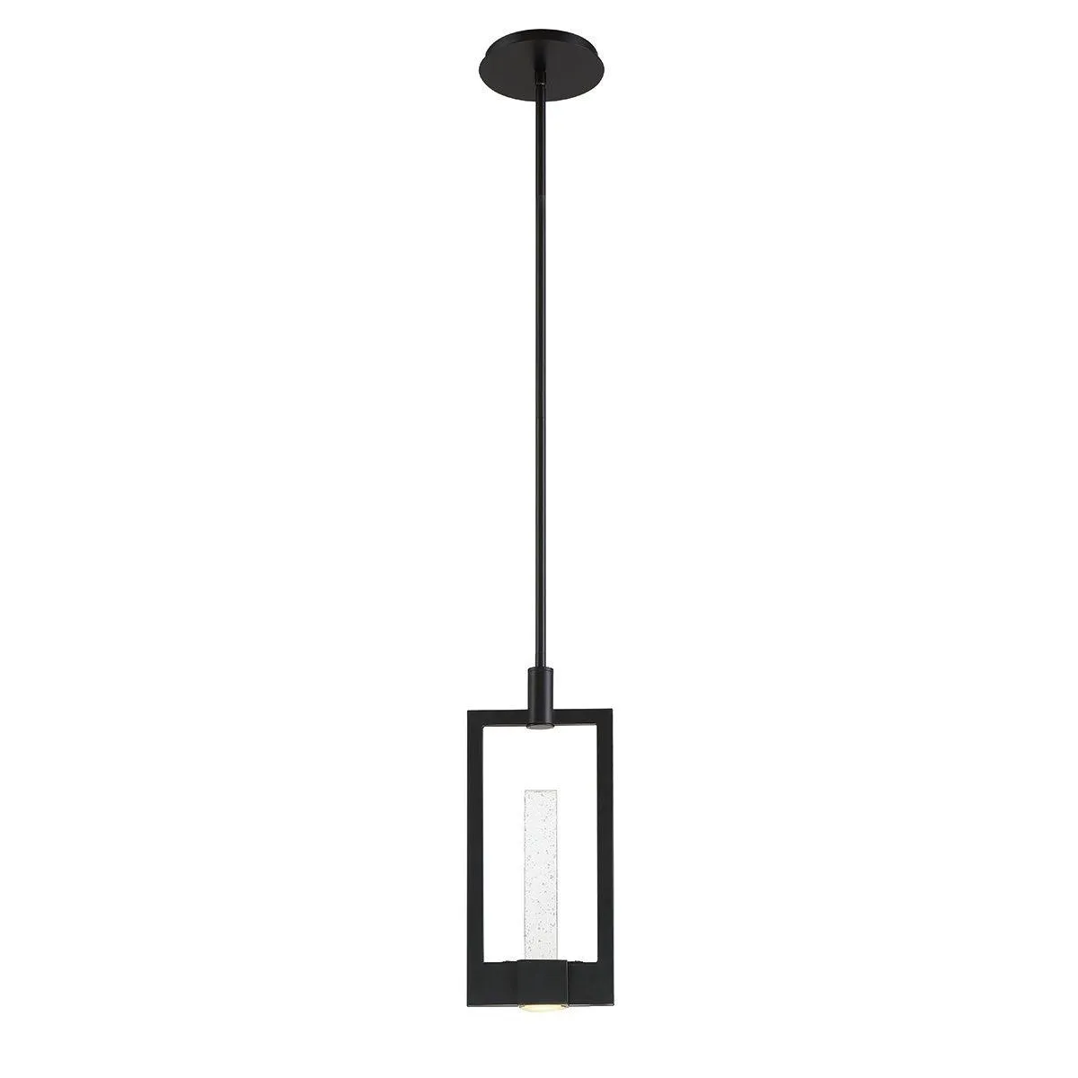 Hanson 7 in. 2 Lights LED Pendant Light Black Finish