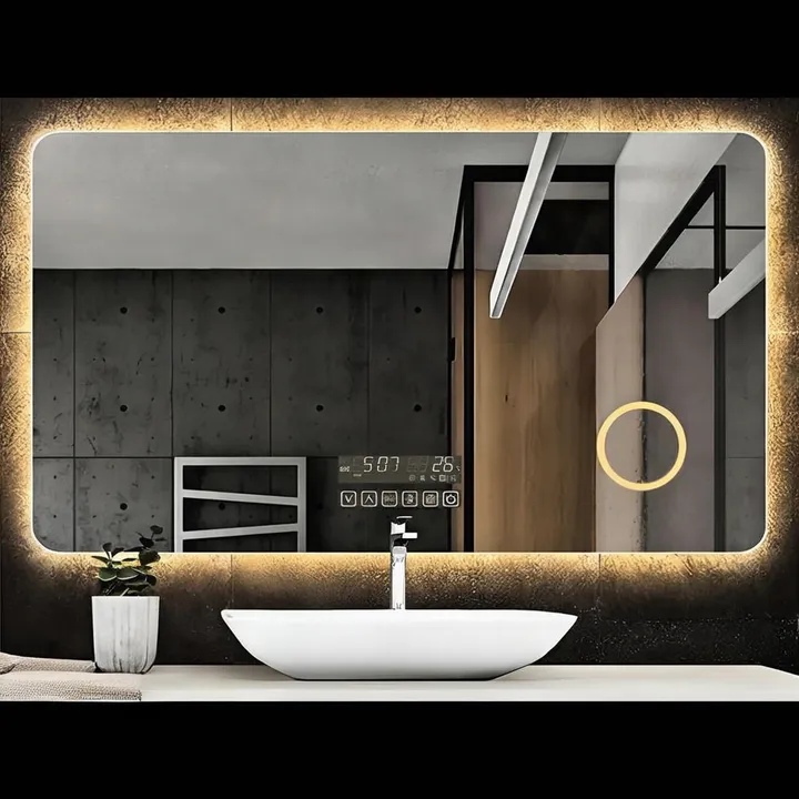 High Quality Home Decor Anti-fog Smart Touch LED Mirror ديكورات منزلية عالية الجودة مضادة للضباب مرآة Led ذكية تعمل باللمس