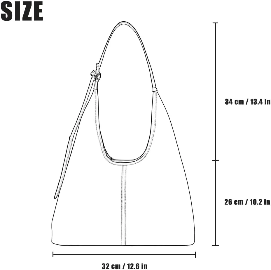 Hobo Bag for Women Vegan Leather Tote Purses with Soft Straps, Slouchy Shoulder Bag