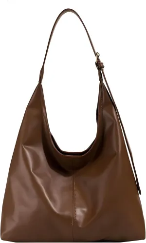 Hobo Bag for Women Vegan Leather Tote Purses with Soft Straps, Slouchy Shoulder Bag