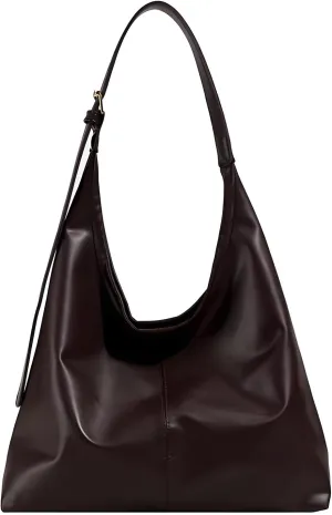 Hobo Bag for Women Vegan Leather Tote Purses with Soft Straps, Slouchy Shoulder Bag