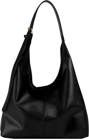 Hobo Bag for Women Vegan Leather Tote Purses with Soft Straps, Slouchy Shoulder Bag