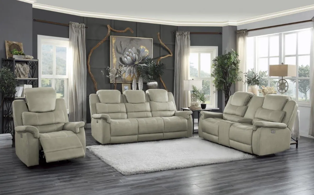Homelegance Furniture Shola Glider Reclining Chair in Gray