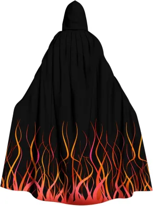 Hooded Cloak Long Cape for Christmas Halloween Party Hood Ponchos Costume Capelet Gown Masquerade Dress Up Flowy Robe