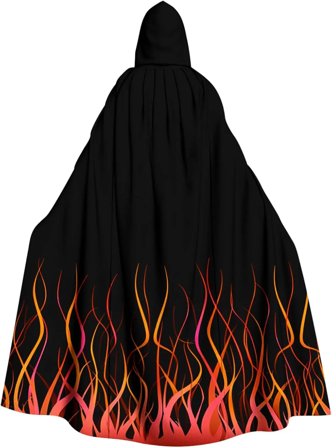 Hooded Cloak Long Cape for Christmas Halloween Party Hood Ponchos Costume Capelet Gown Masquerade Dress Up Flowy Robe