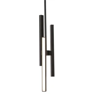 Indra 3 Lights 4 In. LED Pendant Light Black Finish